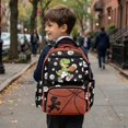 thumbnail image 6 of Xixirimido Cartoon Dinosaur Basketball Print 17inch Backpack for Kids Multi-pocket School Bag for Boys Large Capacity Bookbag for Preschool Kindergarten Elementary Students, 6 of 8
