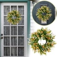 thumbnail image 3 of Spring Wreath for Front Door 13 Inch Artificial Summer Wreath with Wildflowers, Farmhouse Wall Decor for Home Indoor Outdoor Easter Holiday Party and Springtime Seasonal Decorations, 3 of 7