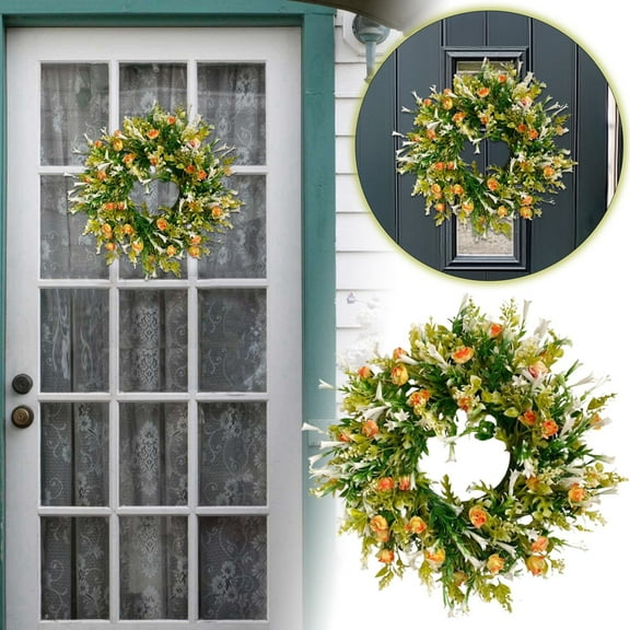 Texas Themed Wreath for Seasonal Front Door with Realistic Dead Branch and Immortal Floral Arrangement