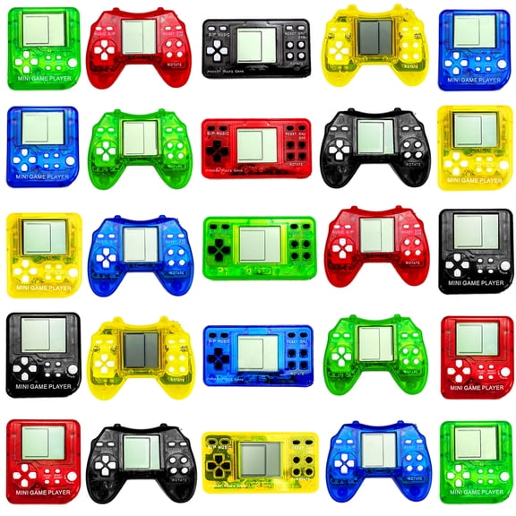 25 PCS Video Game Party Favors, Video Game Keychains, Birthday Game Party Favors, Kids Mini Game Console Classroom Prizes, Gift Bag Fillers, Backpacks