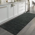 thumbnail image 2 of Haperlare Modern Textured Rugs Solid Black Runner Rugs for Hallway Washable Non Slip Runner Rugs for Entryway Laundry,2'x8', 2 of 7