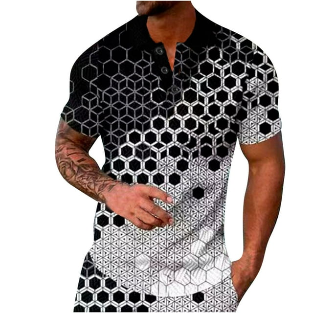 Birdeem Tenue d'Été pour Hommes Chemise de Mode Décontractée à Manches Courtes Col Rabattu Blouse & Chemise