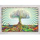 thumbnail image 1 of Letrero de hojalata de metal con diseño abstracto psicodélico del árbol de la vida, estilo retro, para pared, hogar, bar, pub, cafetería vintage, tamaño: 16 x 12 pulgadas, 1 of 4