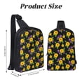 thumbnail image 3 of Rocae Daisies Flowers for Lightweight Chest Bag Dual Pocket, Waterproof Crossbody Sling Bag for Men and Women, 3 of 8