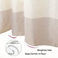 thumbnail image 5 of Beige Shower Curtains for Bathroom, Shower Curtain Gold Tan Taupe Brown Grey White Neutral Striped Waterproof Fabric with 12 Plastic Hooks, 72"x72", 5 of 8