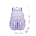 thumbnail image 2 of Plaid campus Backpack, Cute Checkered Large Capacity Bookbag Waterproof Nylon Multi Pocket Backpack for Teenagers, Lightweight Campus Backpack with Side Mesh Pockets, Unisex Plaid Print Backpack, 2 of 3