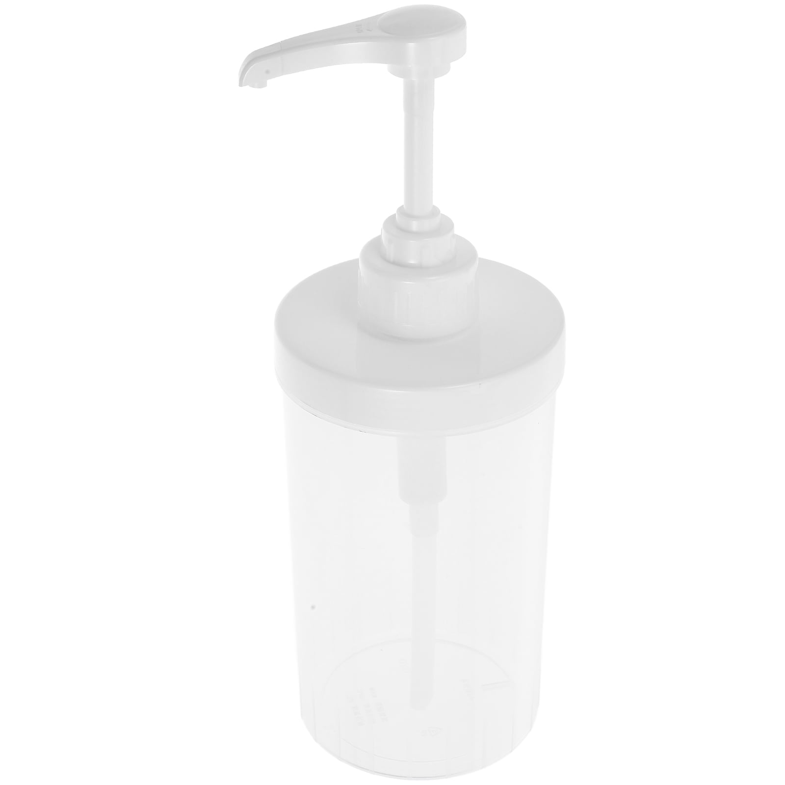 Raindrops Hand Press Syrup Dispenser Set of 4 Plastic Bottles for Coffee Bar Easy to Use and Refill
