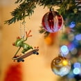thumbnail image 3 of Wuztai Christmas Frog Car Pendant, Rearview Mirror Hanging Ornament for Backpack Keychain, Holiday Gift Accessory, 3 of 4