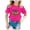 Hot Pink, variant on First Day To School Shirt for Girl Relaxed Regular Fit Stretch O-Neck 1/4 Sleeve School Days Short Sleeve Shirts Graphic T-Shirts
