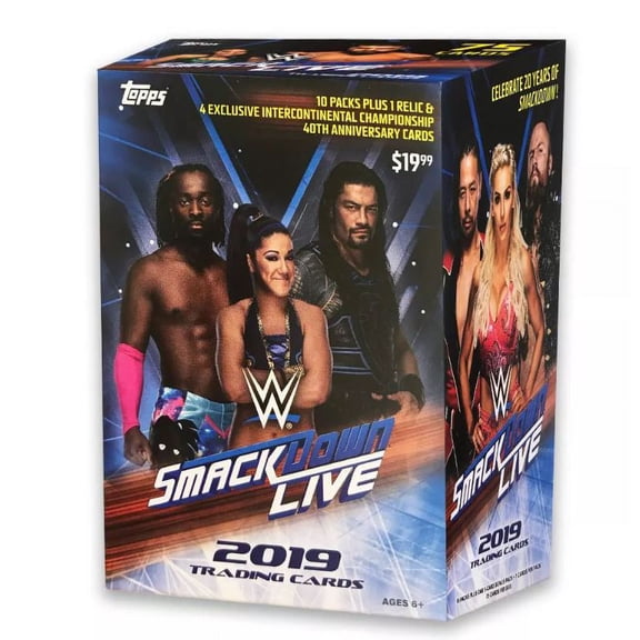 Collectible 2019 Topps WWE Smackdown Blaster Box- 4 Womens Evolution Cards |1 Relic Card Guaranteed