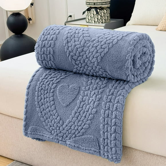 Lzobxe Fuzzy Plush Bed Blanket Soft and Thick Double Layer Raschel Blanket Winter Suitable for Beds Sofas and Other Scenes Providing The Ultimatecomfort
