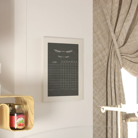 Alamont Home - Canterbury 18"W x 0.75"D x 24"H Magnetic Wall Mounted Chalkboard - Solid White