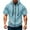 Light Blue, variant on Men's Casual Short Sleeve Sweatshirt, Loose Breathable Solid Color Jacket with Multiple Pockets and Zipper for Sports and Summer Outings,Army Green,L