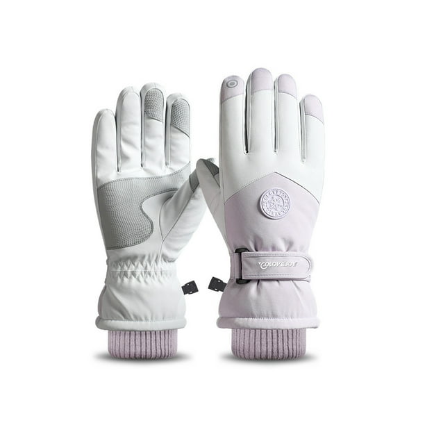 Guardurnaity 1 par de guantes de esquí de nieve invierno térmico antideslizante pantalla táctil motocicleta montar ciclismo deportes senderismo guantes y mitones mujer morada