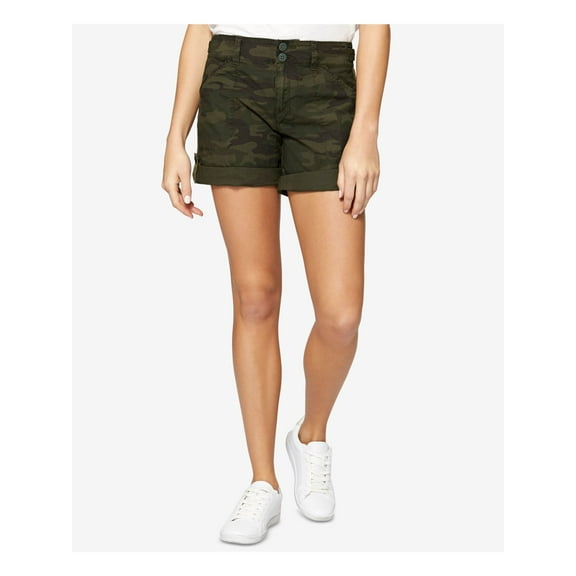 Sanctuary Clothing Womens Wanderer Casual Walking Shorts, Green, 24