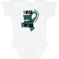 thumbnail image 3 of Inktastic I Wear Teal for My Mom Ovarian Cancer Awareness Boys or Girls Baby Bodysuit, 3 of 5