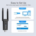 thumbnail image 5 of Wlan Adapter Usb 3.0 Stick 1800Mbps Wifi Dual Band 5Ghz Antenna Pc Bluetooth De-Style219, 5 of 5