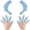 Blue, variant on Silicone Swimming Gloves for Men & Women - Webbed Swim Gloves for Resistance Training, Aquatic Fitness, Snorkeling & Pool Exercise - Enhanced Grip & Strength Training