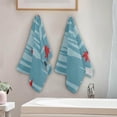 thumbnail image 4 of Red Japanese Maple Leaves Hand Towels, Modern Dotted Waves Kitchen Towel Ultra Soft and Absorbent,Decorative Fingertip Face Towel for Bathroom Hotel, 2 PCS, 28.3"x 14.4", 4 of 6