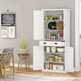 Homefort 72" Kitchen Pantry Traditional Freestanding Cupboard