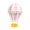 Pink, variant on GROWTH TANK Hot Air Balloon Ornament Artwork Scene Layout Backdrop for Centerpieces Tabletop Pink