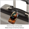 thumbnail image 3 of Square 2Pack PU Leather Thanksgiving Turkey Cruise Luggage Tag with Privacy Cover and Name ID Tag for Travel Handbags Backpacks Luggage Tags, 3 of 6