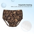 thumbnail image 2 of Pofeuu Brown Camouflage Skull Print Soft Cotton Underwear Girls'Briefs Soft Undies, 2 of 7