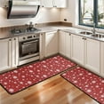 thumbnail image 3 of Kitchen Rugs Sets Of 2,Red Christmas Snowflake Pattern Anti Fatigue Kitchen Mat Rugs Non Slip Washable,Decorative Kitchen Floor Mats for Kitchen,Sink,Laundry,17"x47"+17"x47", 3 of 5