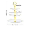 thumbnail image 2 of WRXMIJNHGSA Fruit Plate Under $10 European Fruit Plate Three Layer Dessert Rack Plastic Dry Fruit Plate Wedding Cake Plate Phnom Penh Fruit Plate Light Cake Rack, 2 of 3