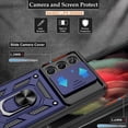 thumbnail image 3 of Compatible with Samsung Galaxy S21 Ultra case,S21 Ultra Case with HD Screen Protector with Slide Camera Cover, 360°Rotation Ring Kickstand [Military Grade] Case for Galaxy S21 Ultra,Blue, 3 of 15