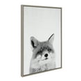 thumbnail image 3 of Kate and Laurel Sylvie Fox Framed Canvas Wall Art by Simon Te of Tai Prints, 23x33 Gray, Decorative Animal Art Print for Wall, 3 of 7