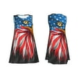 thumbnail image 7 of Pofeuu Eagle Head With American Flag Print Women's Sleeveless Dress, Loose Fit Summer Dress, Casual Tank Dress for Women, 7 of 7