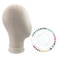 thumbnail image 3 of Milaget Tête de Mannequin Modèle Support de Perruque Polyvalent pour Chapeaux Fabrication de Bijoux Cheveux 21 Pouces, 3 of 9