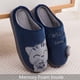 thumbnail image 3 of Hombre 42-43 Invierno Dibujos animados Lucky Cat Zapatos de algodón - Azul oscuro Adepaton 2034320-5, 3 of 9