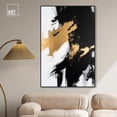 thumbnail image 3 of Obsidian and Gold I Canvas Gold Leaf Wall Art by Art Remedy, Black Frame, 36" x 54", 3 of 7