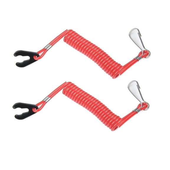 OUNONA 2pcs Boat Outboard Motor Safety Tether Lanyard Compatible with Yamaha