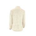 thumbnail image 6 of Women's Full Zip Fleece Jacket, Stand Collar Plush Top, Long Sleeve Soft Outerwear, Lightweight Cardigan with Pockets, Casual Winter Coat, Autumn Comfort Wear White XXXL, 6 of 6