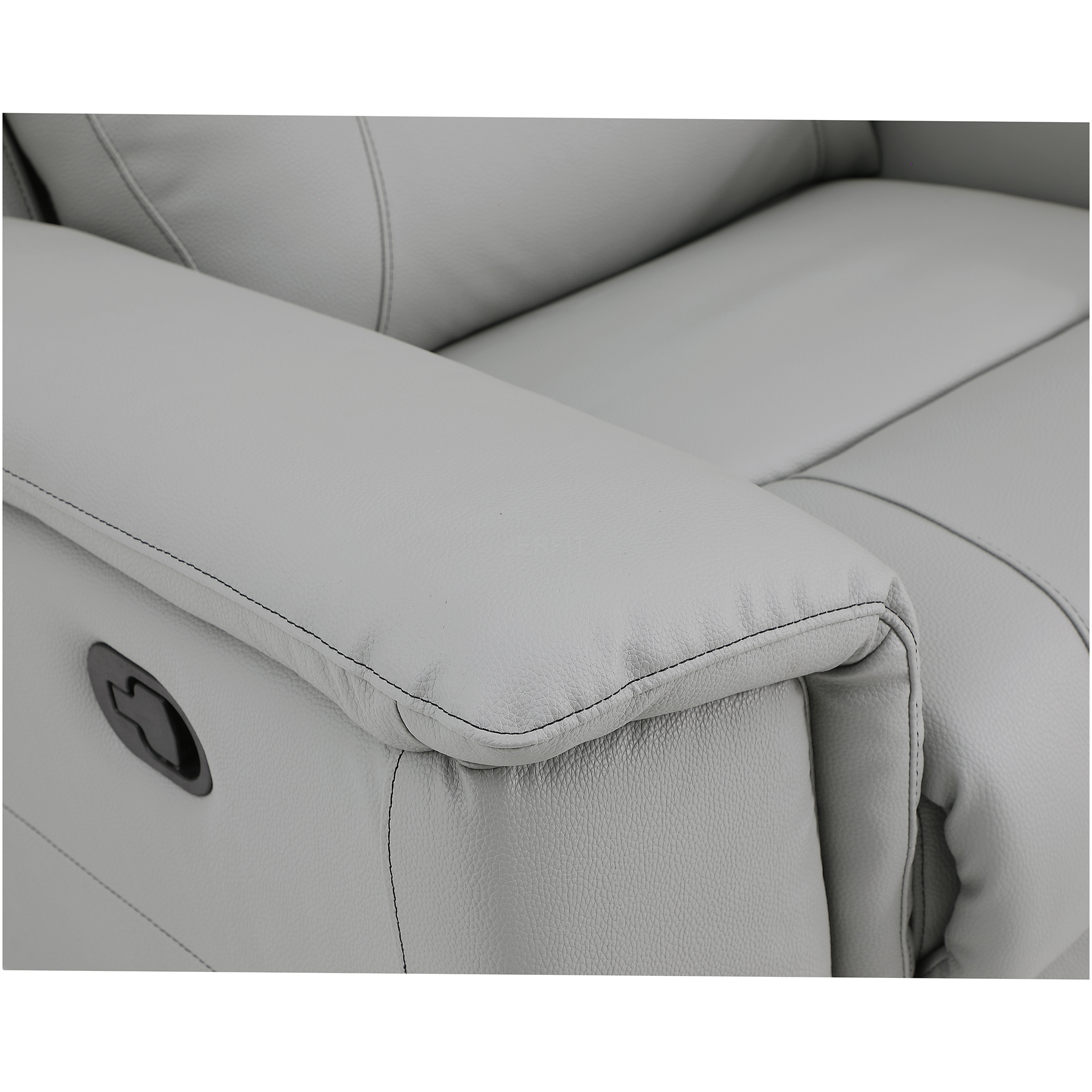 JERFIT Modern Recliner Chair Leather Reclining Chair with Lumbar Support, Air Upholstered Fabric, Gray