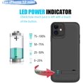 thumbnail image 5 of RUNSY Battery Case for iPhone 12 Mini, 4000mAh Rechargeable Extended Battery Charging Charger Case, Add 100% Extra, 5 of 5