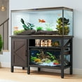 thumbnail image 6 of Dextrus 55-75 Gallon Large Aquarium Stand,Heavy Duty Metal Fish Tank Stand with Cabinet Accessories Storage,Ideal for Fish Tanks, Turtle Tanks, Brown, 6 of 6