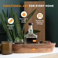 thumbnail image 3 of Wooden Dough Bowl – Handmade Decorative Bowls for Home Decor, Bathroom, Kitchen Counter & More - Acacia Wood Large Dough Bowl Fits Cosmetics, Keys & Other Knick Knacks – Great Boho Home Decorations, 3 of 9