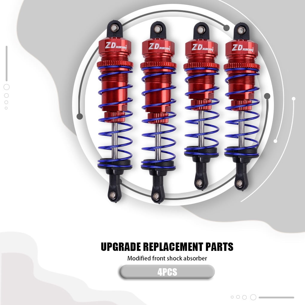 Lot 2 Amortisseurs Métalliques RC 105 Mm – Pour Voiture 1/10, Ressorts Souples, Antidérapant, 2 Tailles (92/105 Mm) – Pièce Upgrade