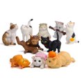 thumbnail image 3 of AYYUFE 10Pcs Mini Realistic Cat Figurine Sculpture PVC Toy Dollhouse Garden Ornaments, 3 of 4