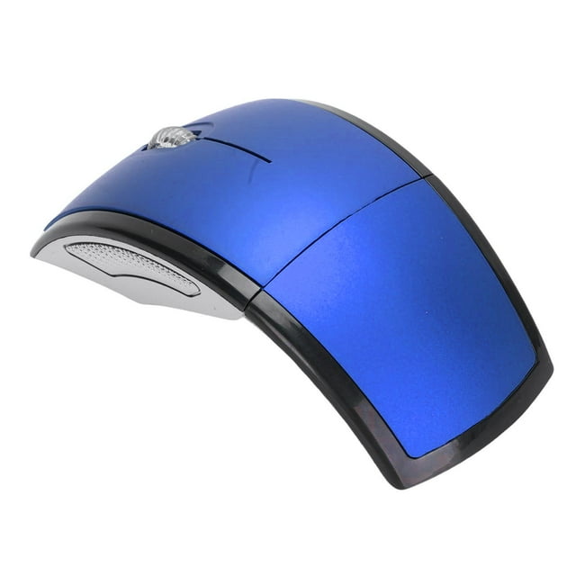 Folding Wireless Mouse, Computer Travel 2.4G Mice with Receiver, Magnetic Power Off Switch, Portable for Laptop