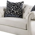 thumbnail image 4 of Benjara BM299714 Div 68 in. Chesterfield Loveseat, 2 Pillows, Camelback Seat - White & Black, Brown, 4 of 5