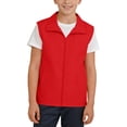 thumbnail image 3 of Jalioing Toddler Kids Outdoor Vest Boys Girls Solid Color Zip Up Collared Vest Casual Summer Travelling Vest with Pocket, 3 of 8