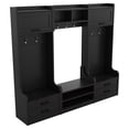 thumbnail image 5 of Tcbosik 70" Hall Tree with 4 Drawers, 4-in-1 Detachable Coat Rack with Shoe Bench and 7 Hanging Hooks, Multi-Functional Entryway Storage Cabinet with Open Shelves for Hallway, Living Room, Black, 5 of 10