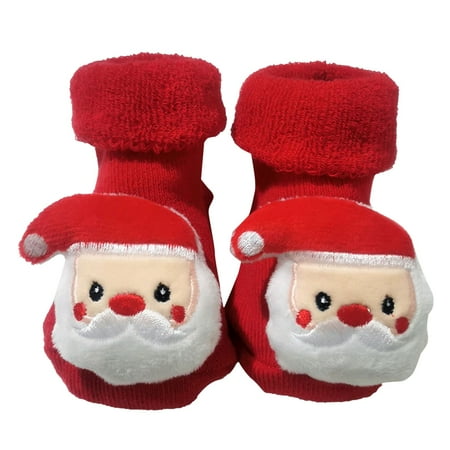 

Christmas Socks Cartoon Winter Thickened Baby Socks Antiskid Baby Floor Socks Toddler Boy Girl Socks