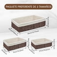 thumbnail image 2 of 3 Piezas Canastas Organizadoras,Canasta para Baño Organizador,Canastas de Mimbre Tejida a Mano,Cesta de Almacenamiento para Hogar,Dormitorio,Baño y Entrada,Cestos Organizadores,Basket, 2 of 2