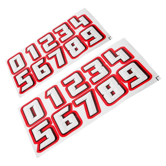 AURARMLET 2 Sets Number Stickers Reflective Sticker Numbers for Rides